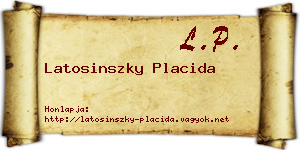 Latosinszky Placida névjegykártya